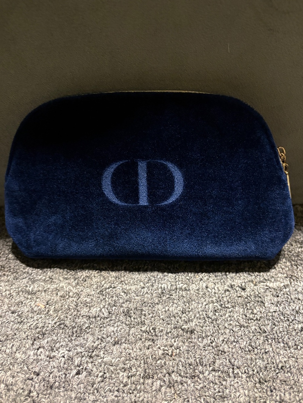 Dior Navy Blue Interior Fabric with Label